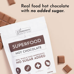 Just Ingredients organic cacao powder offers antioxidant flavor with depth.