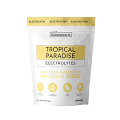 JUST INGREDIENTS Tropical Paradise Electrolytes Powder Bottle for quick hydration on the go.