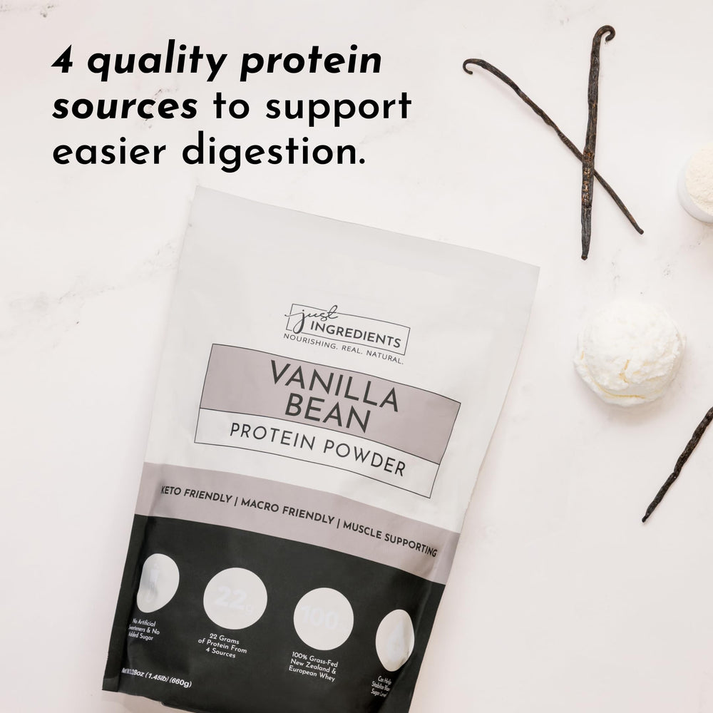 JUST INGREDIENTS baking with vanilla protein for healthy snacks