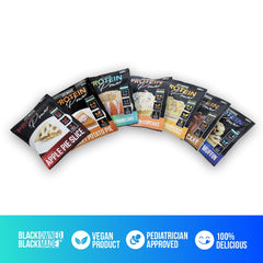 Just Move Protein Sample Pack flavor pouches arranged for flavor exploration.