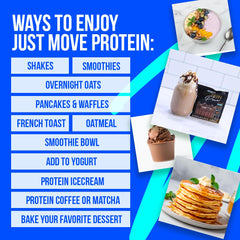 Just Move Protein Sample Pack scoop closeup ready for measuring servings.