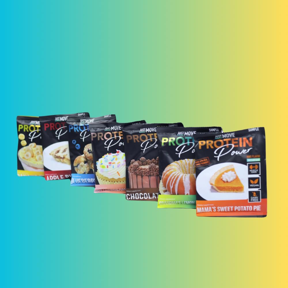 Just Move Protein Sample Pack travel pack shown for on-the-go protein.