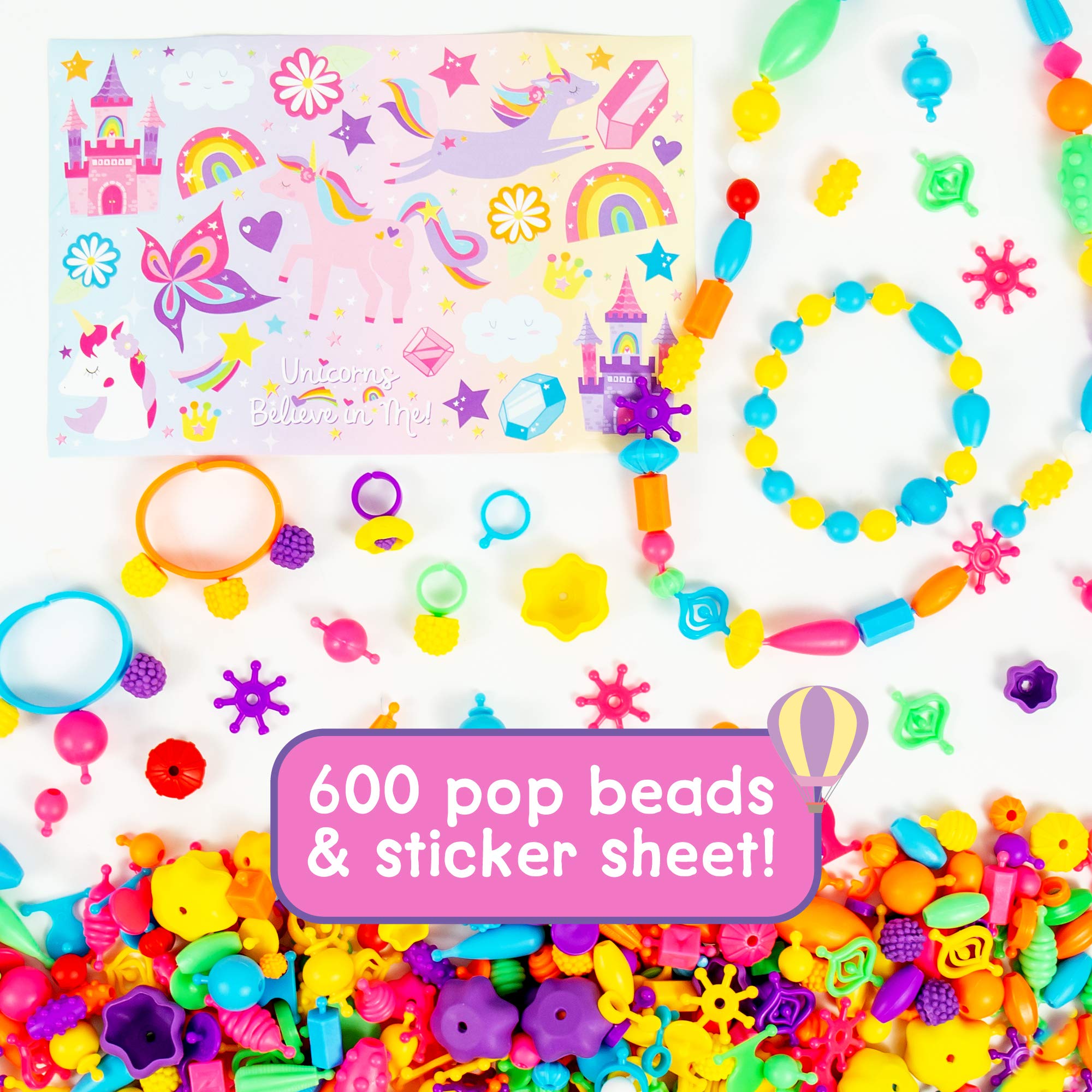 Just My Style unicorn pop beads assortment for vibrant color creativity