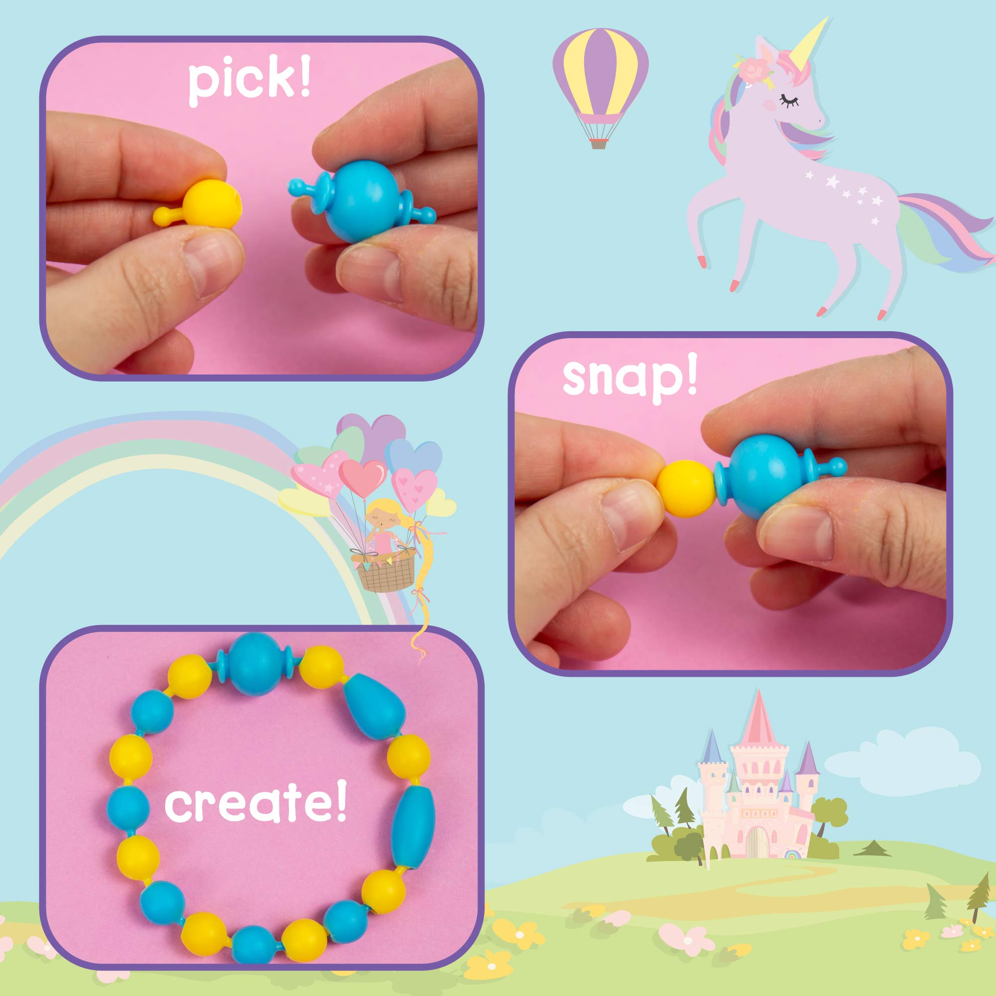 Just My Style unicorn pop beads sticker sheet for personalized designs