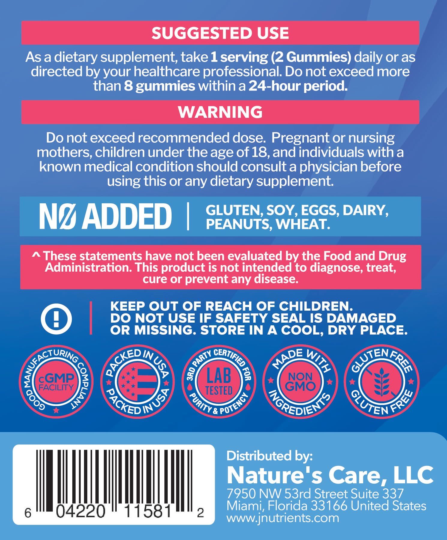 Just Nutrients Biotin gummies strawberry fruit, fresh fruity flavor suggestion
