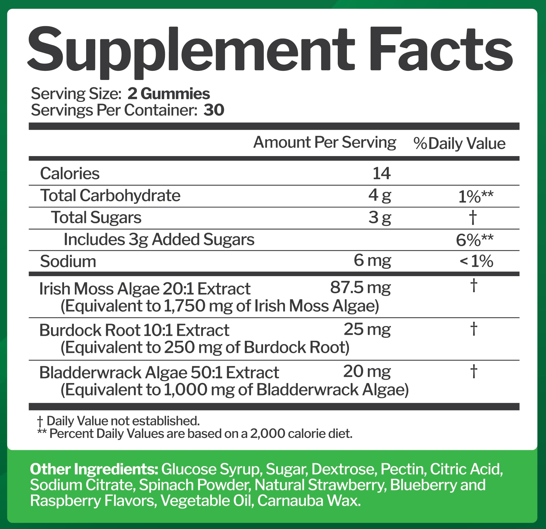 Just Nutrients Sea Moss Gummies close-up shows texture and natural berry flavor.