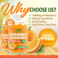 Just Nutrients gummies in a bowl showing vibrant orange color and chewable texture