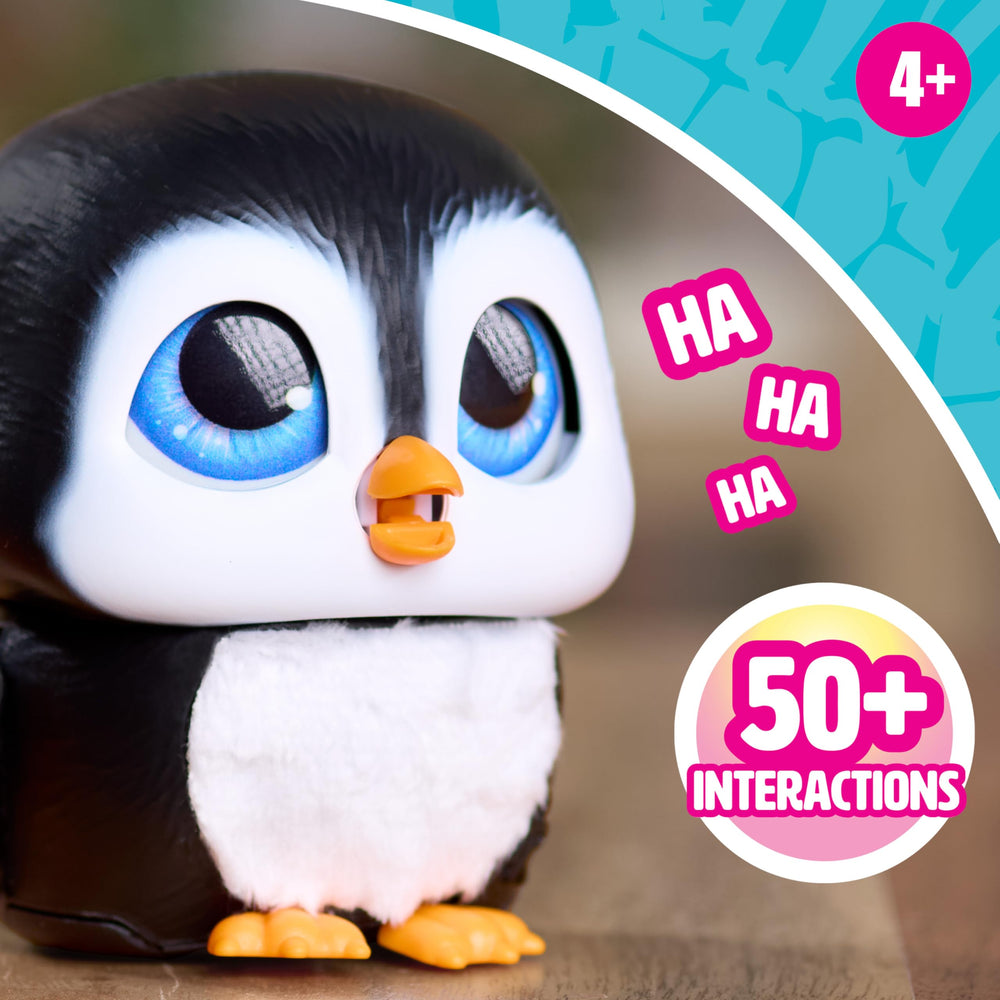 FurReal Handfuls Shivers penguin belly rub can encourage nurturing interactions.