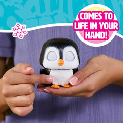 FurReal Handfuls Shivers penguin head and belly pet triggers sounds and movements.