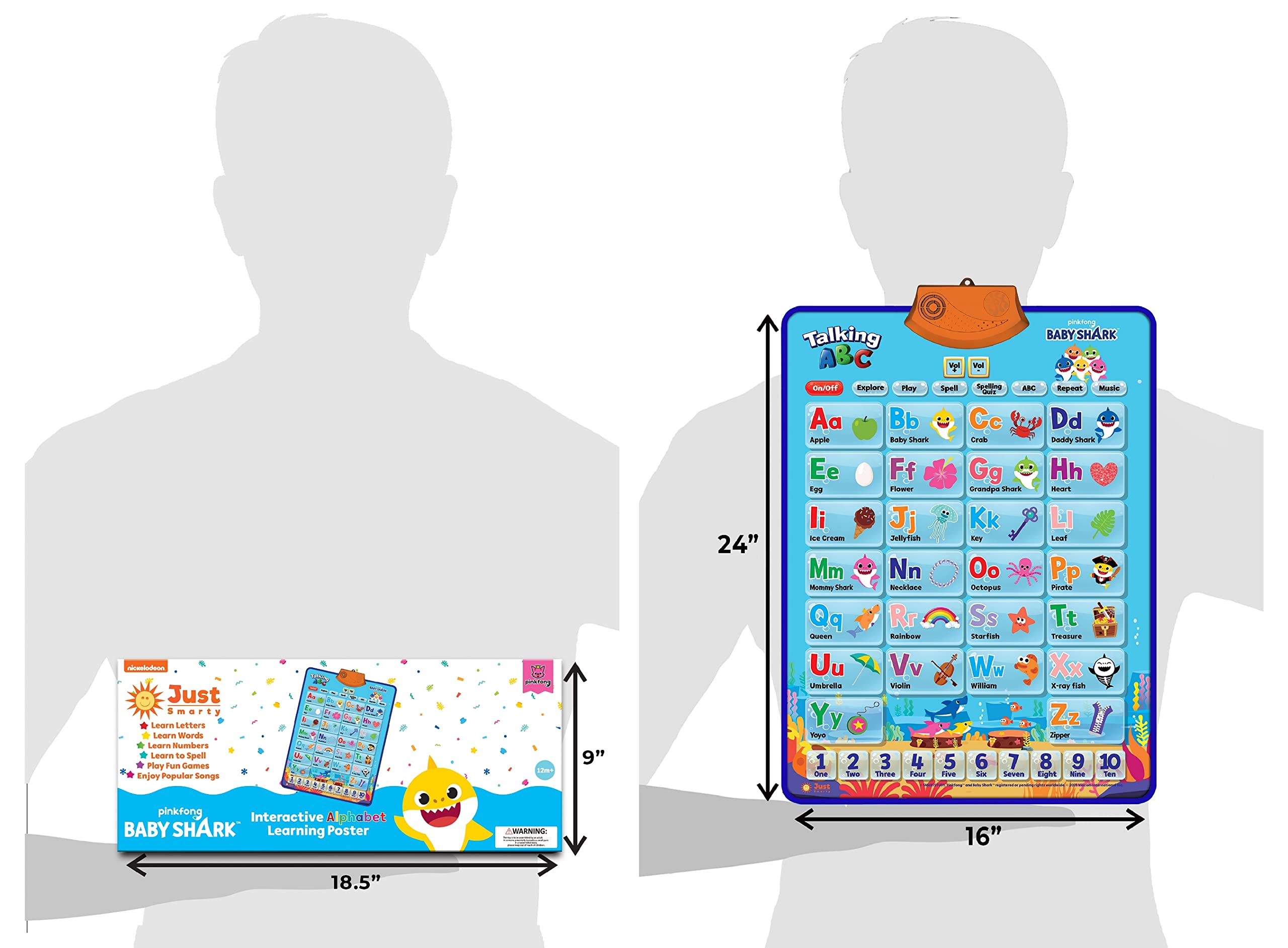 Just Smarty Baby Shark gift set offers a ready-to-play educational present.