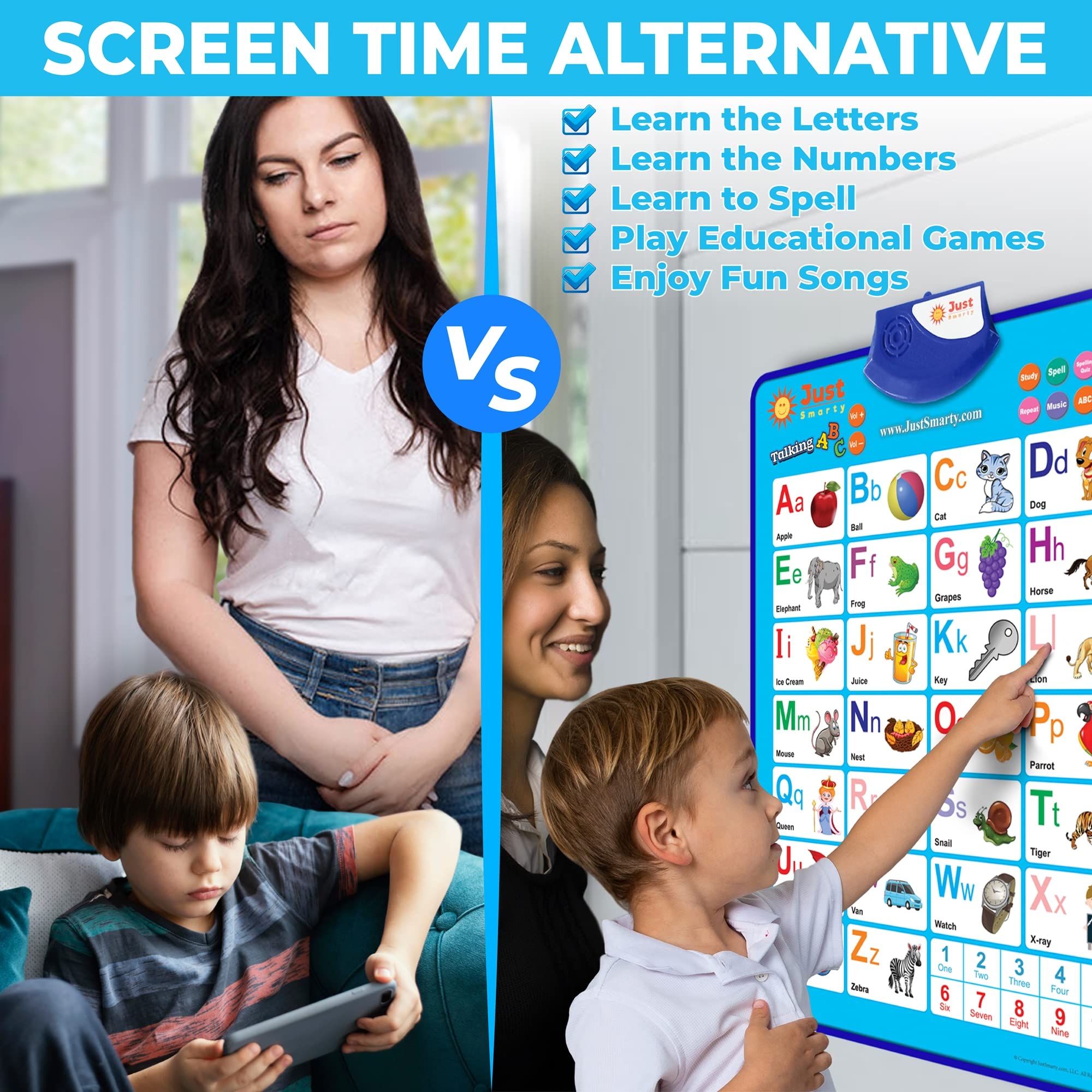 Just Smarty chart with batteries included for immediate use