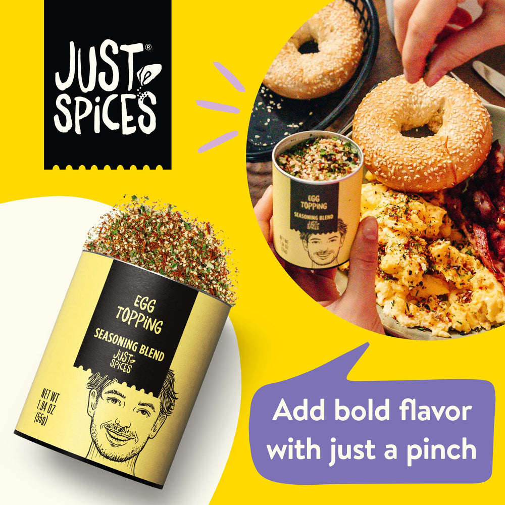 Just Spices Egg Topping sesame chili twist for snack-ready flavor