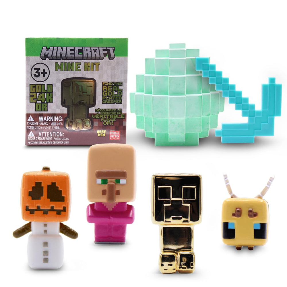 Just Toys Minecraft Mine Kit compacted sand block for hands-on mining.