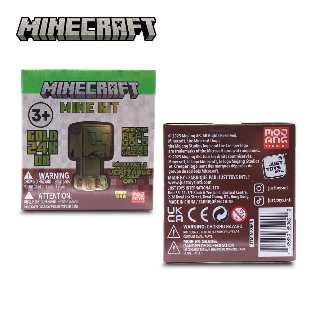 Just Toys Minecraft Mine Kit compact size ideal for travel.