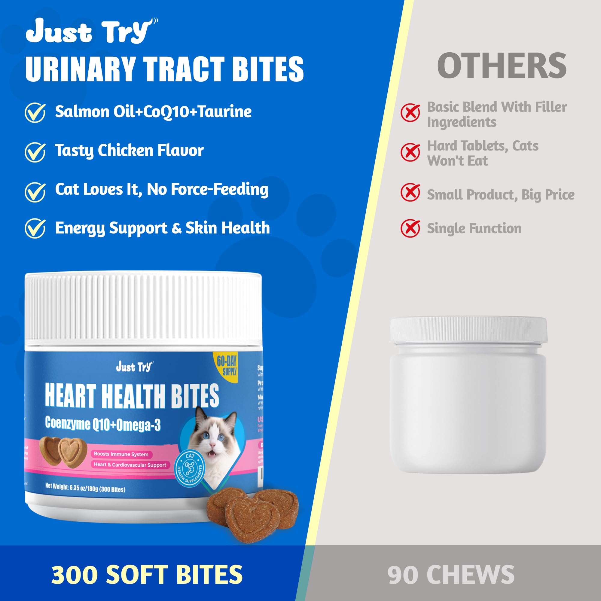 Just Try CoQ10 Cat Bites easy-dosing setup for daily use.