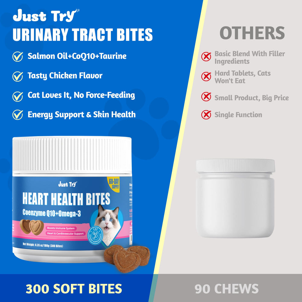 Just Try CoQ10 Cat Bites easy-dosing setup for daily use.
