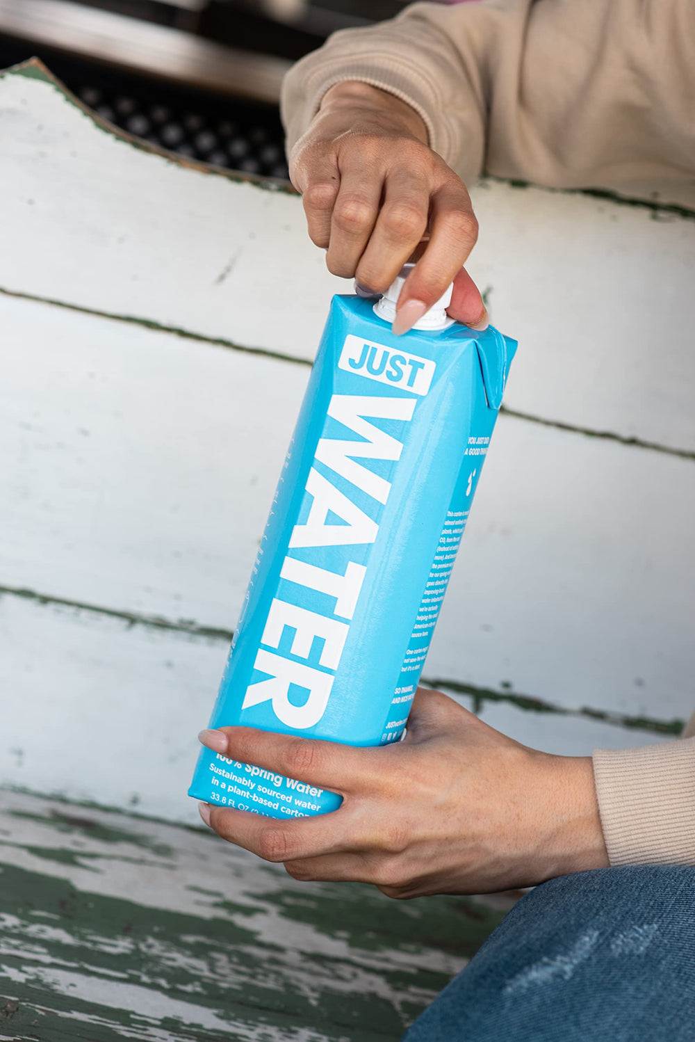 Pack of six JUST Water 1L bottles for family trips and busy days