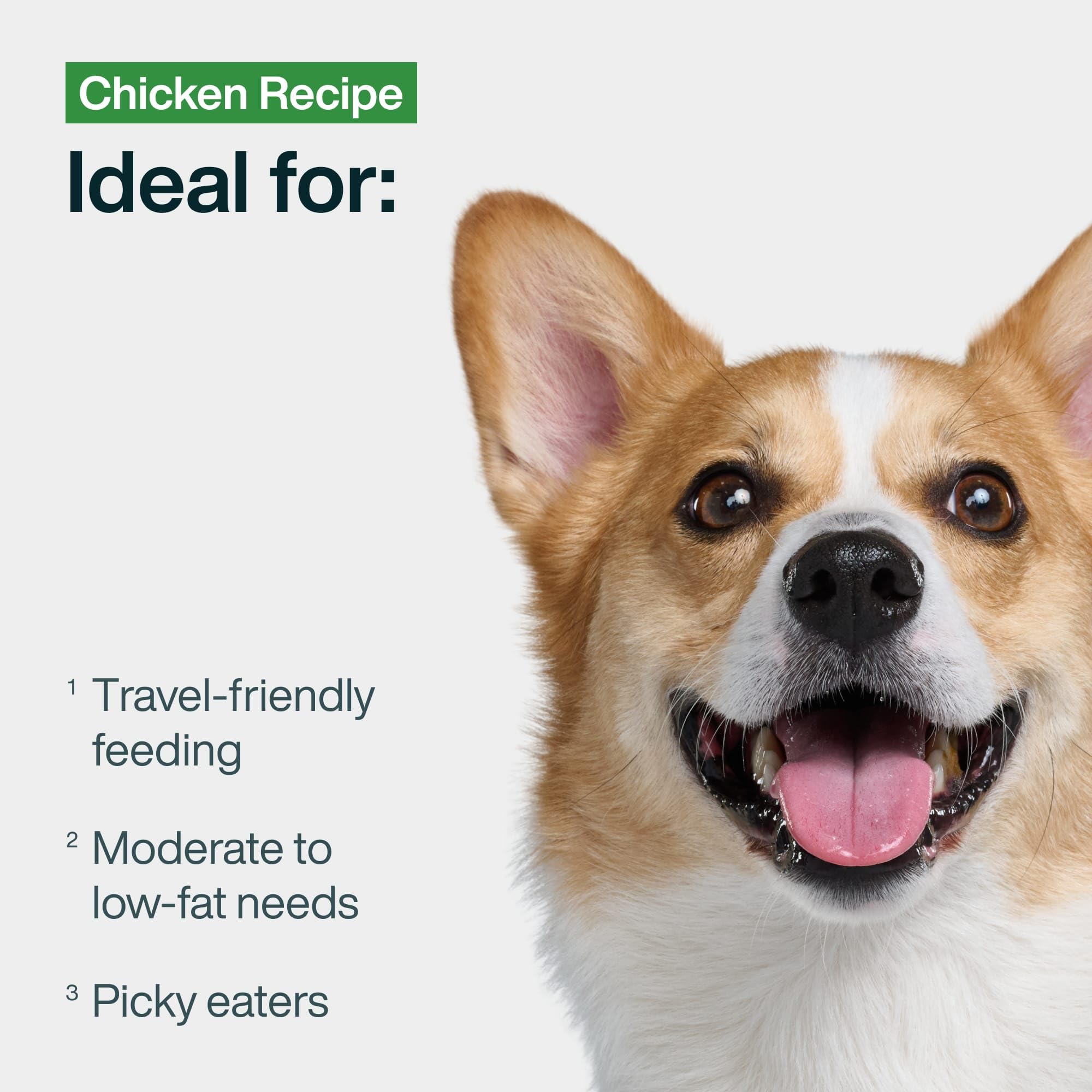 JustFoodForDogs JustFresh open pouch revealing tender chicken texture
