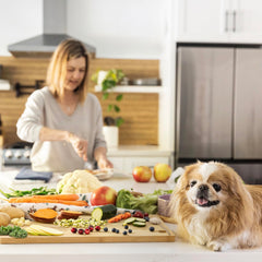 JustFoodForDogs Nutrient Blend recipe guide showing how to prepare fresh dog meals.