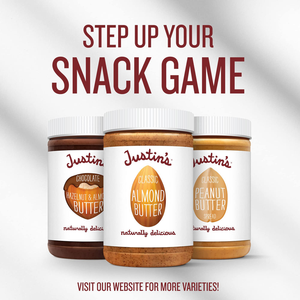 Justin's sustainable packaging on the 28 oz jar