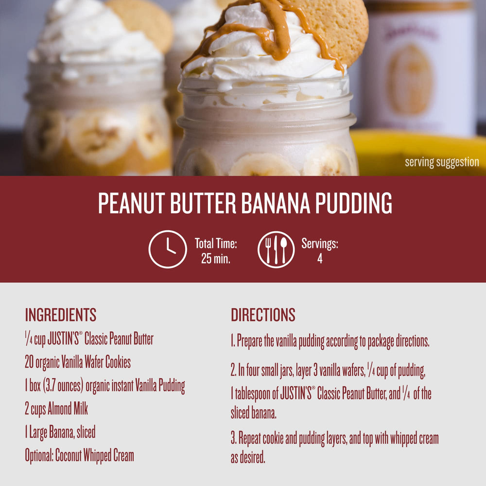 Spoonful of Justin's spread for a rich, smooth experience