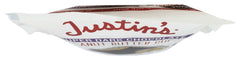 Justin's Organic Super Dark Chocolate Peanut Butter Cups ingredient panel highlights organic ingredients and no hydrogenated fats