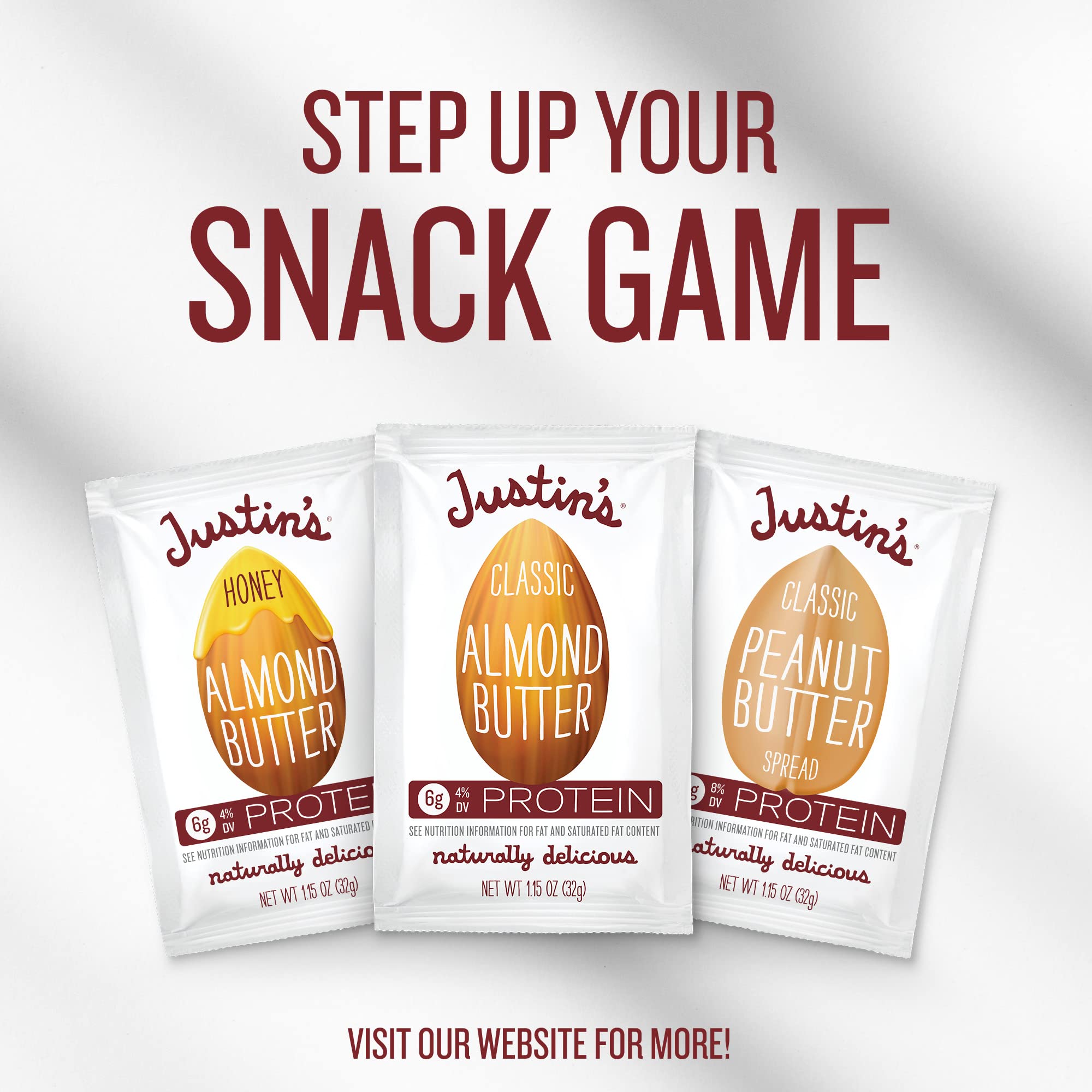 Justin's peanut butter spread cups shown as a convenient treat