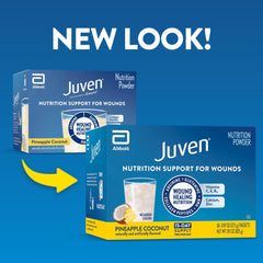 Juven powder scoop measuring two daily packets for easy prep
