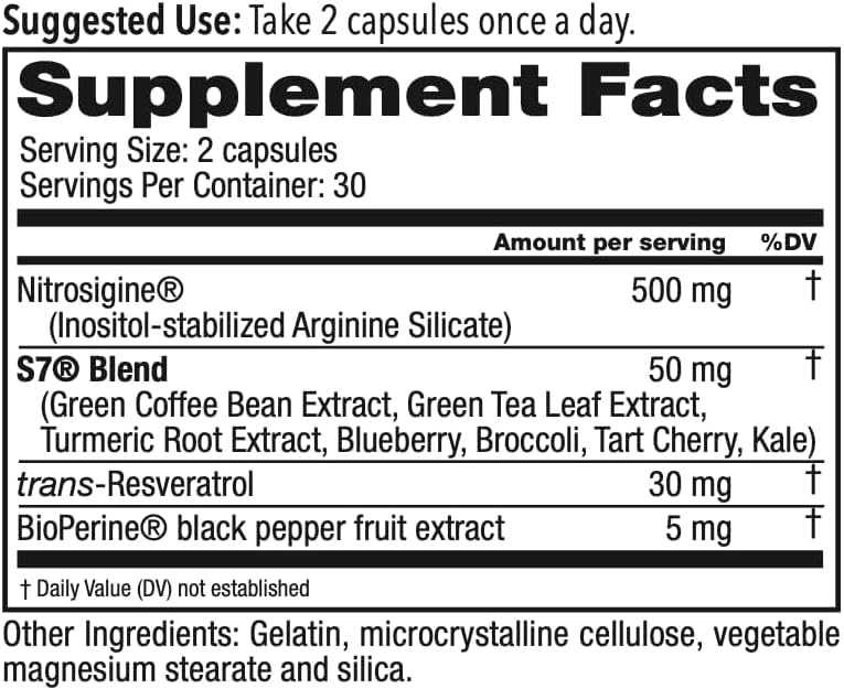 Glass of water beside BloodFlow-7 capsules for easy daily supplementation.