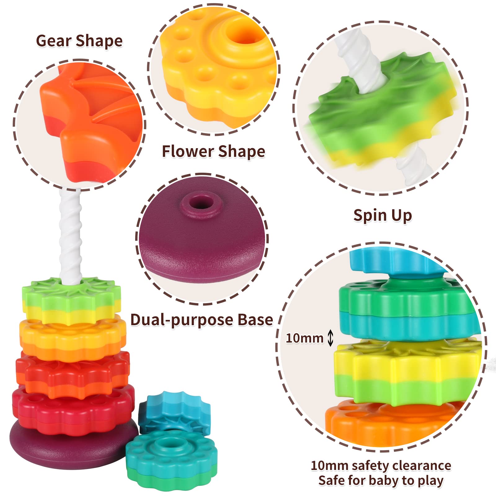 JUXUE BPA-free design prioritizes safety during stacking and spinning