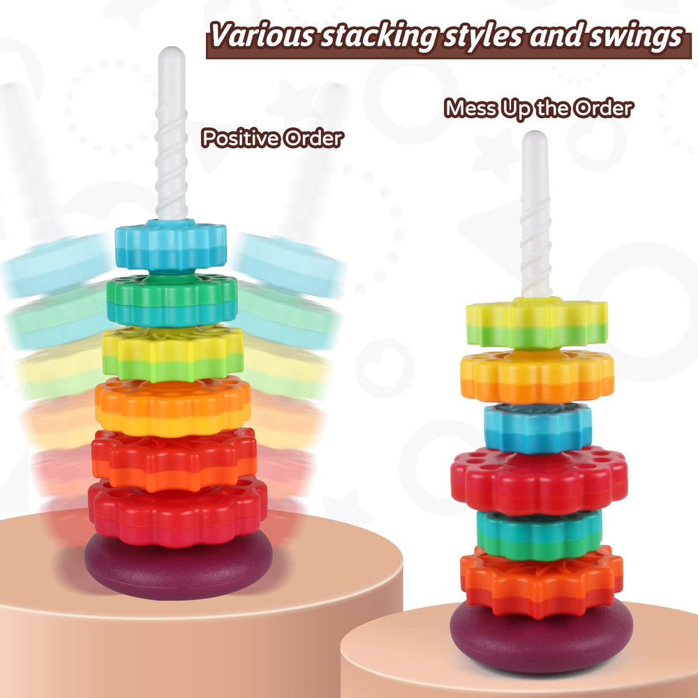 JUXUE spinning pole and base demonstrate cause-and-effect learning during play