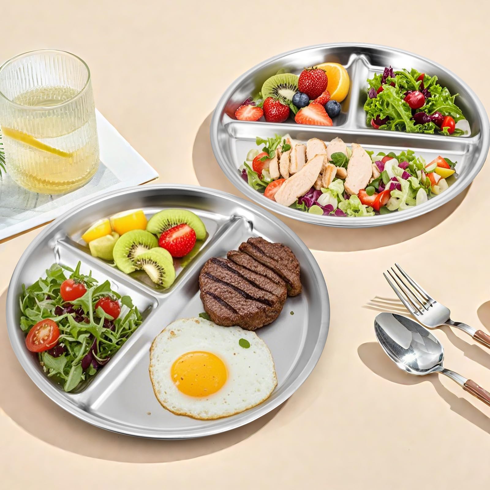 JUYUANFENGGOU reusable portion plates reduce waste during family meals.