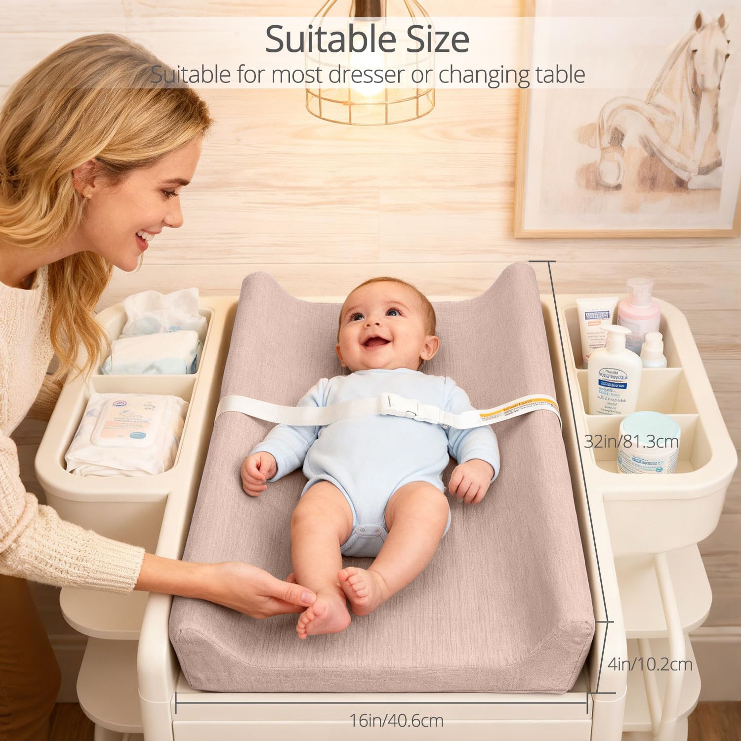 JVEOO changing pad fits standard tables for versatile nursery use