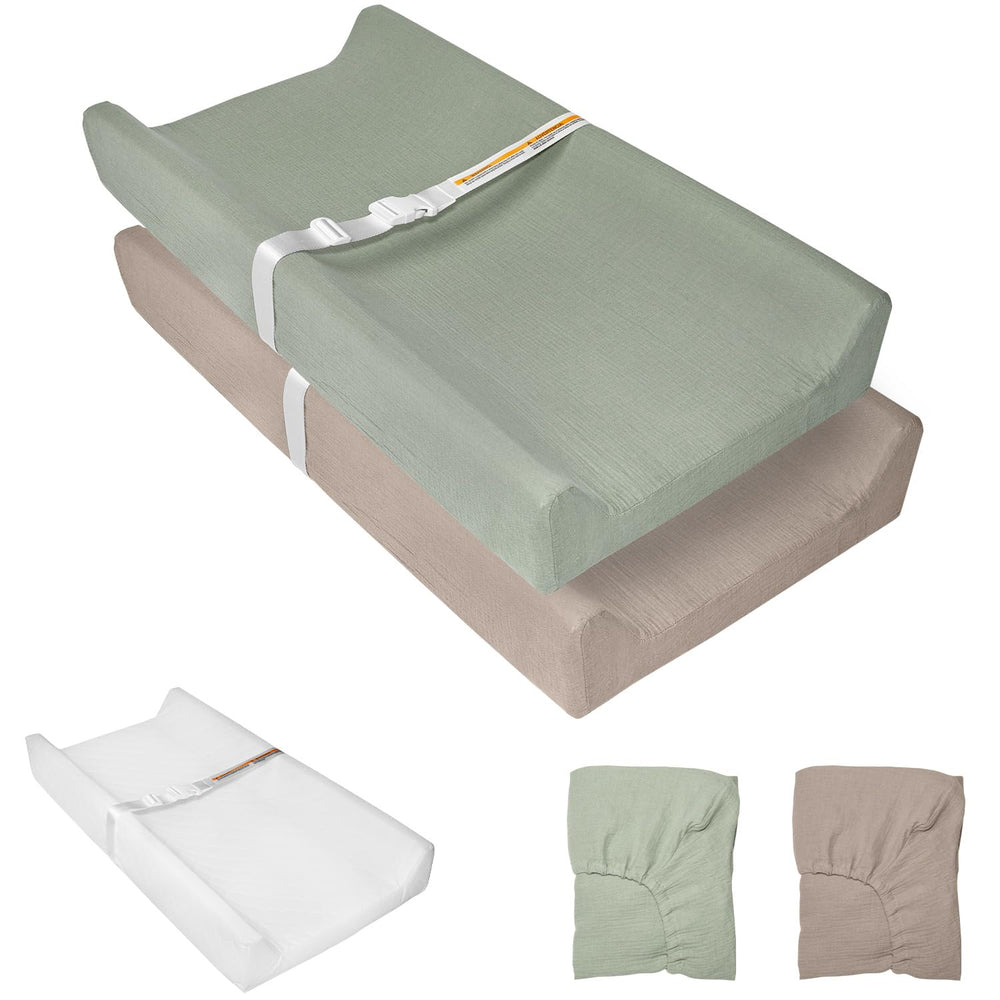 JVEOO muslin changing pad covers offer soft, breathable comfort for diaper changes