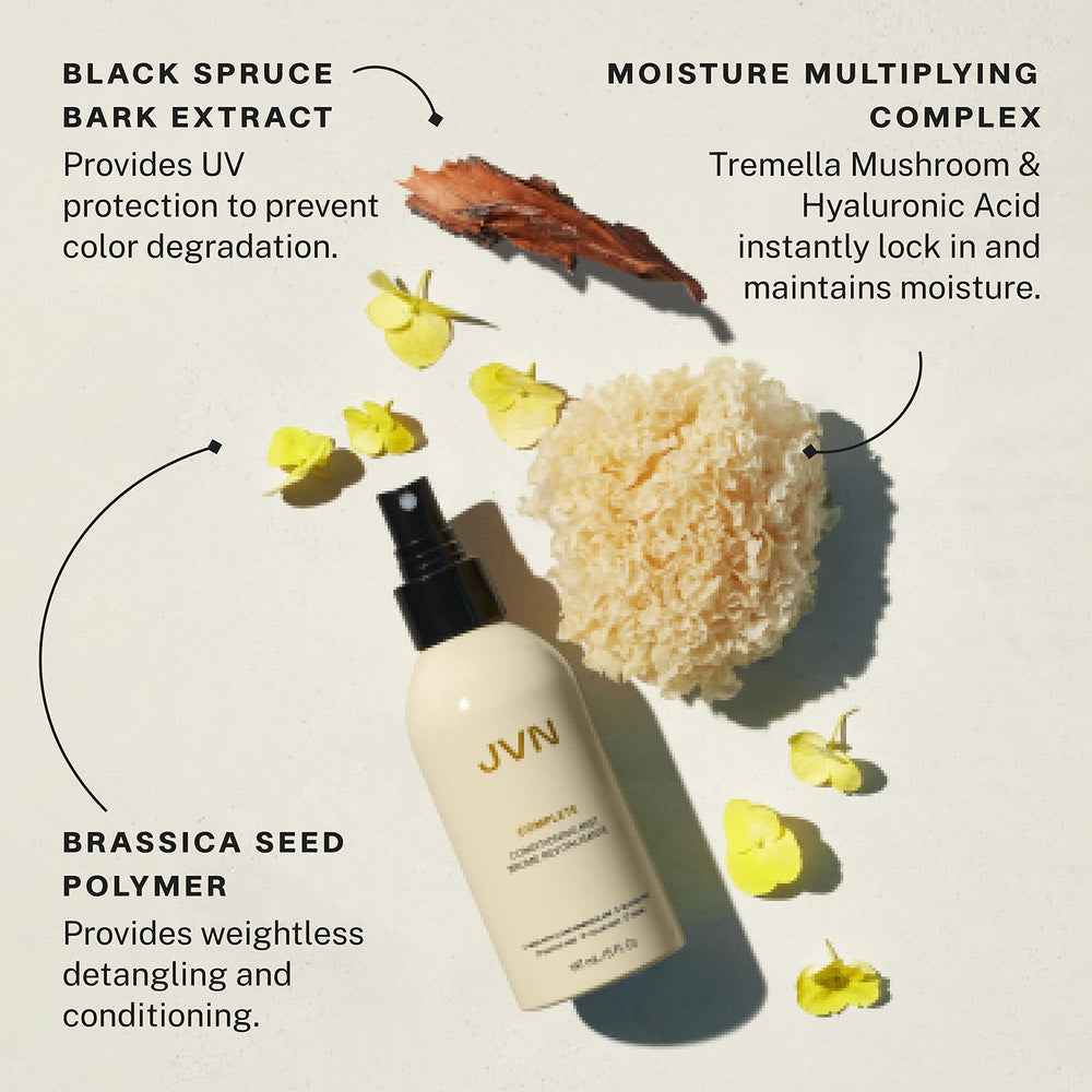 JVN Leave-In mist with UV protection guarding color.
