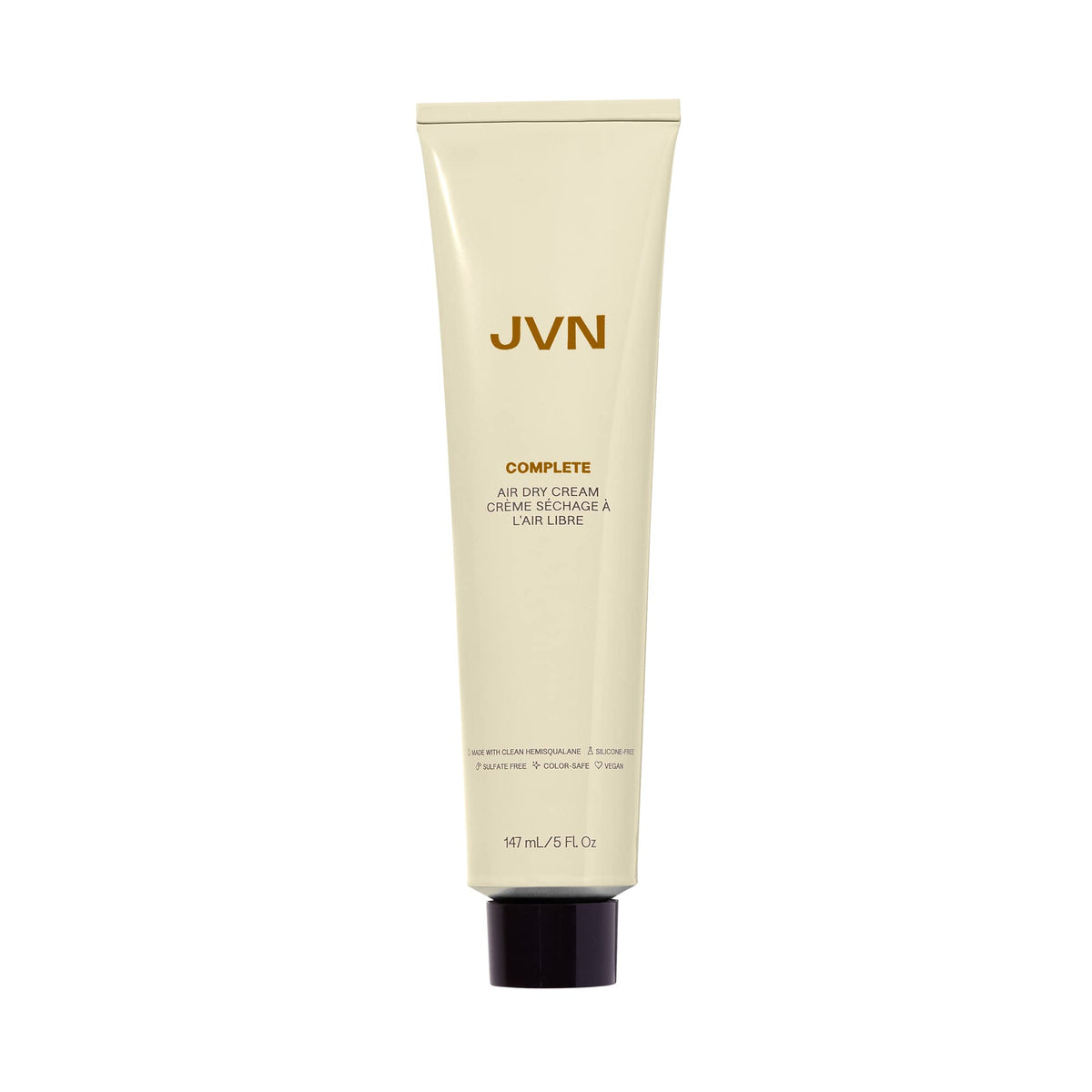 JVN No Heat Complete Air Dry Cream bottle for easy, no-heat styling on the go.