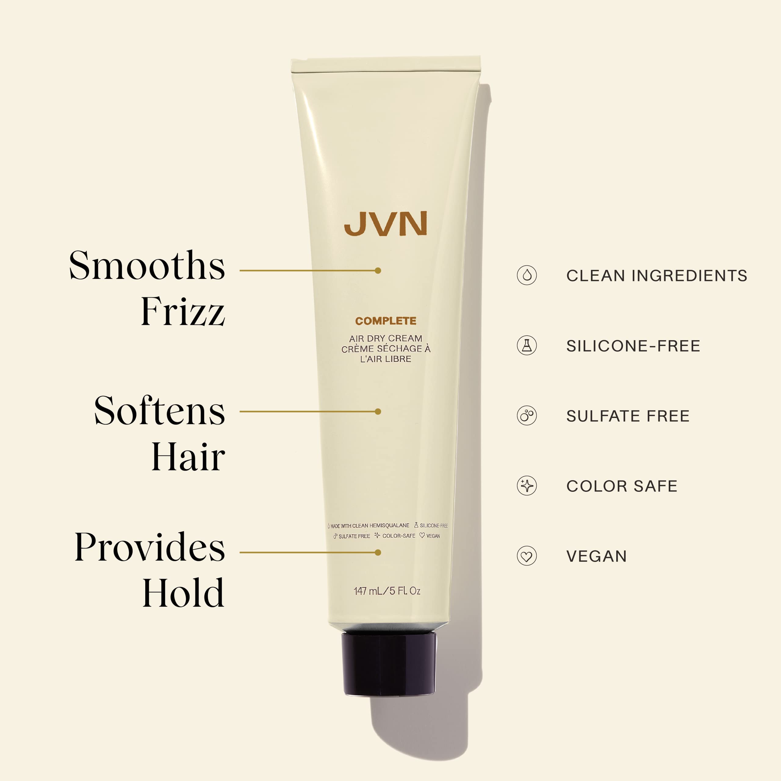JVN air dry cream near diffuser curls demonstrates quick, heat-free styling.