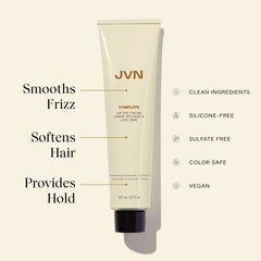 JVN air dry cream near diffuser curls demonstrates quick, heat-free styling.