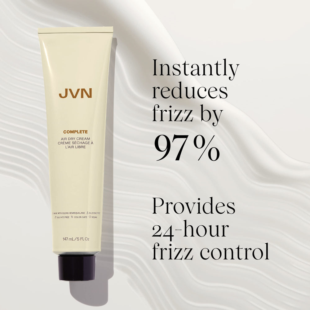 JVN No Heat Cream delivering frizz control with all-day definition.