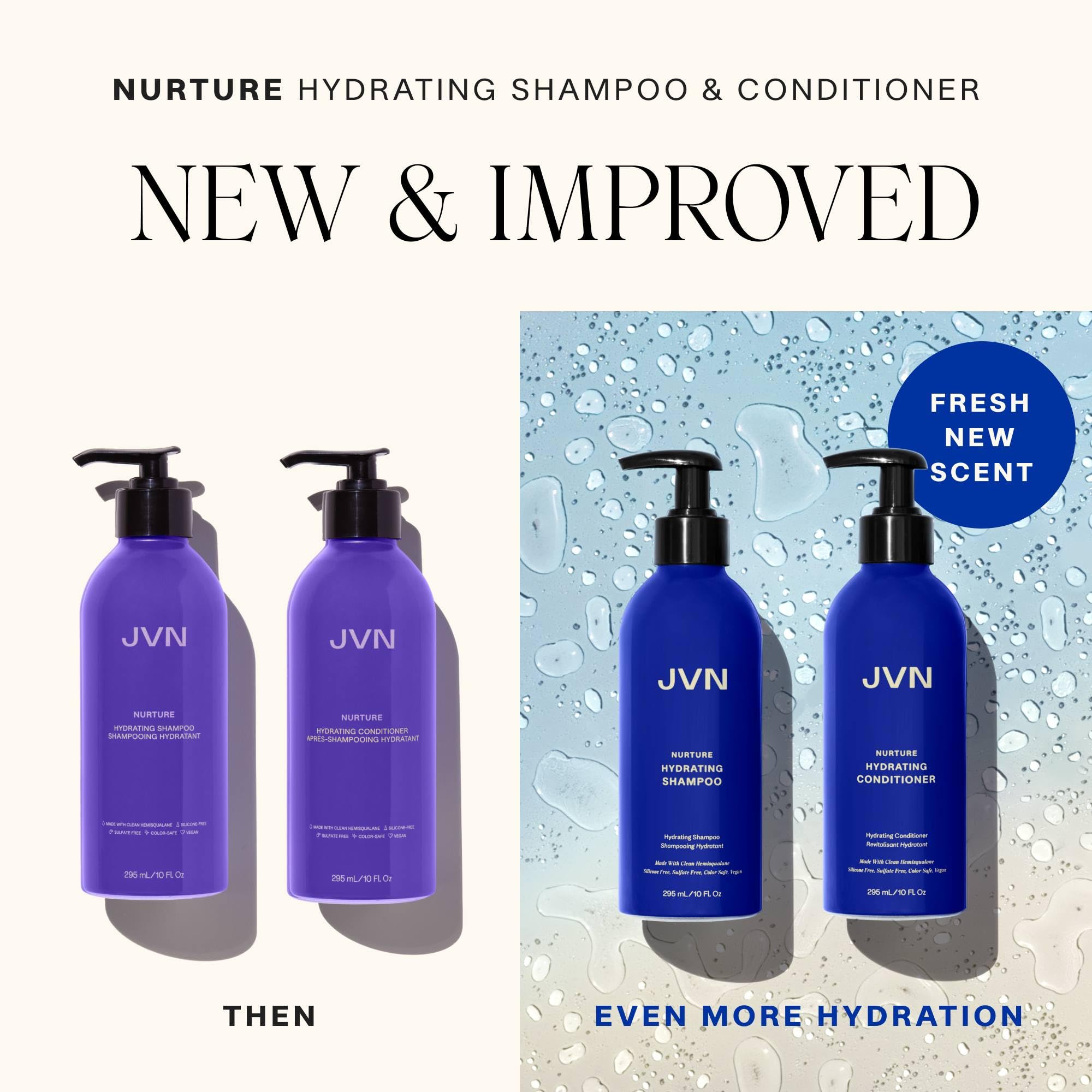 JVN Nurture Hydrating Shampoo silicone-free formula for nourishing hydration without buildup.