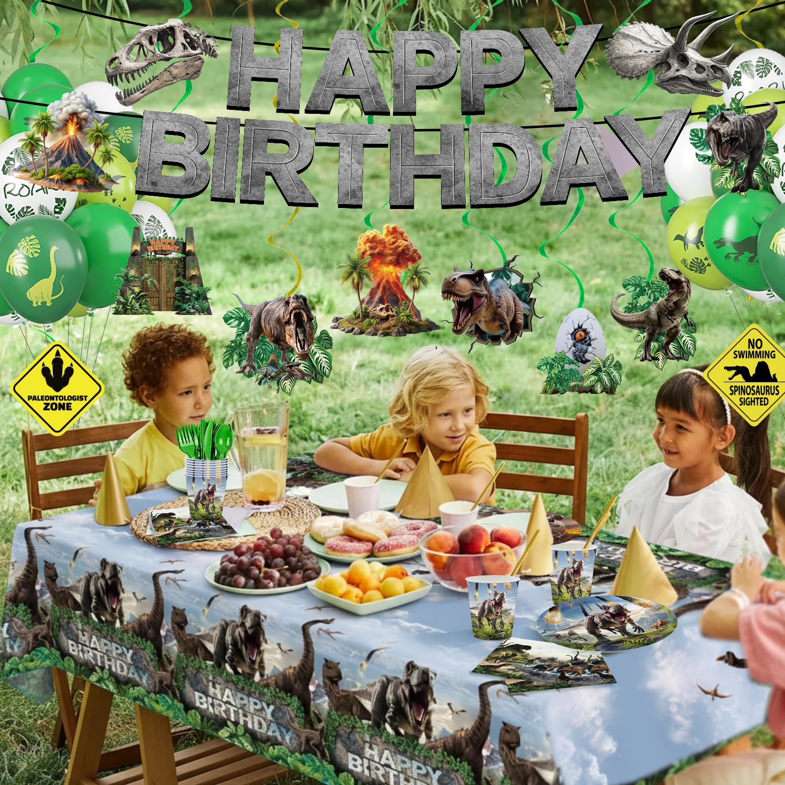 JVORFDG green dinosaur cutlery set for quick cleanup