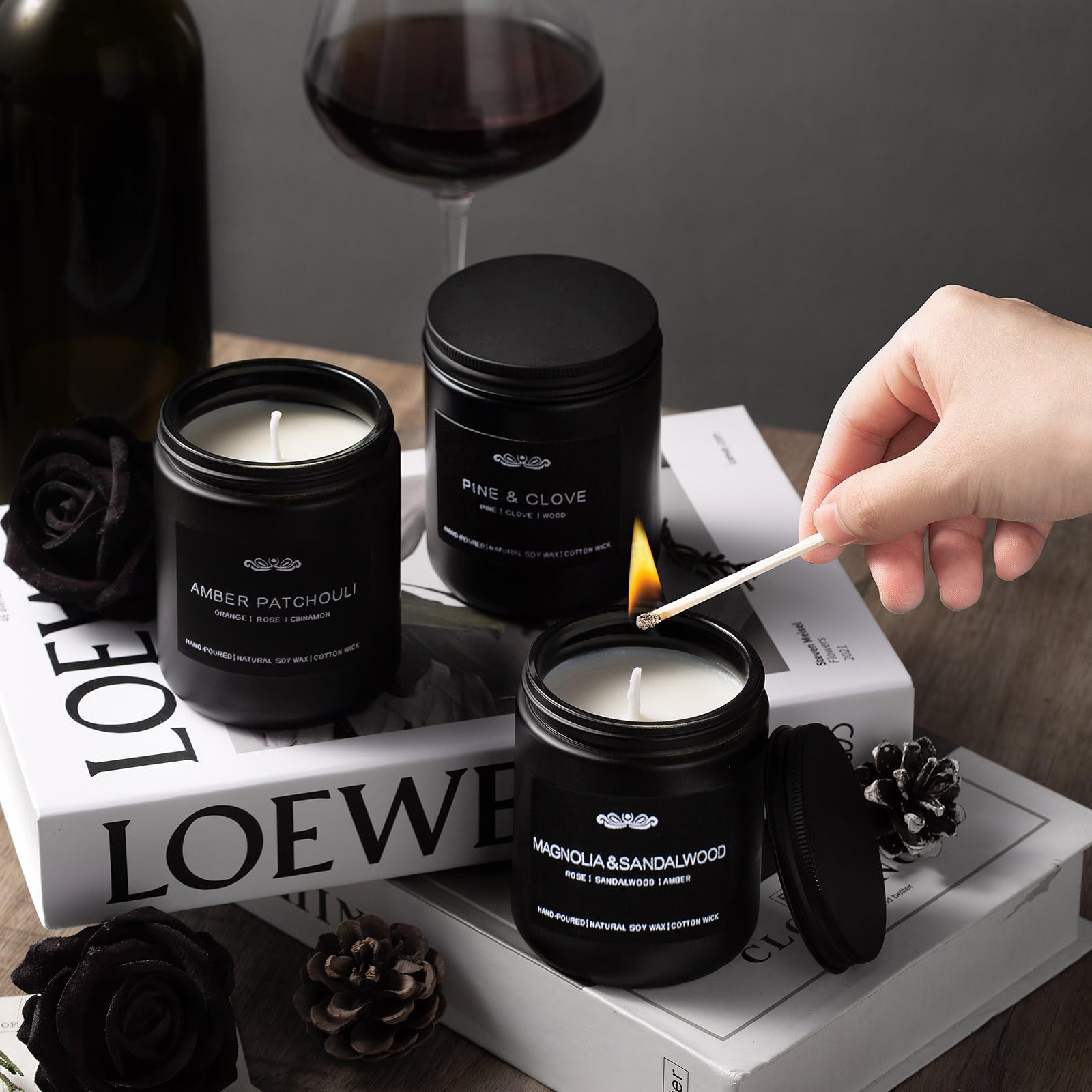 JXDLSQ black container candle adds masculine style and ambiance