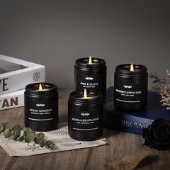 JXDLSQ cedar oakmoss candle, rich aroma for calming evenings