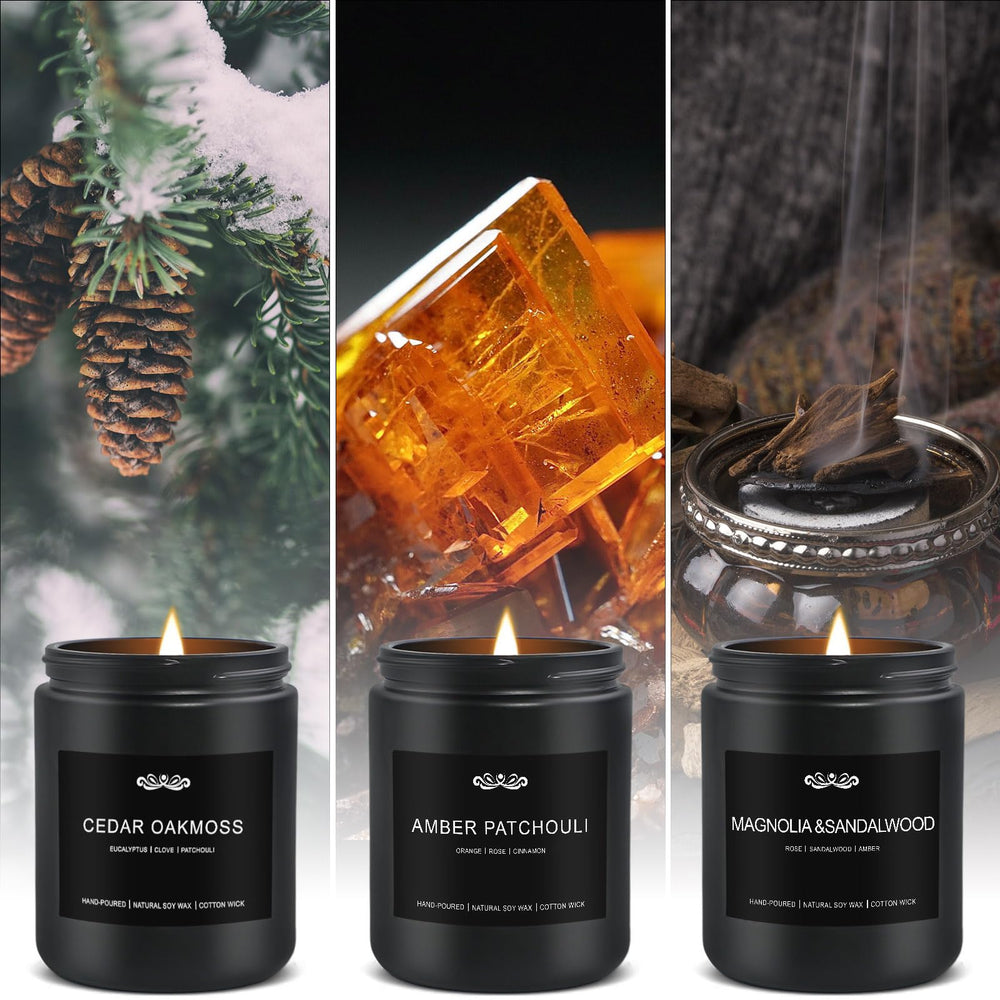 JXDLSQ magnoli-sandalwood candle with deep floral-woody scent
