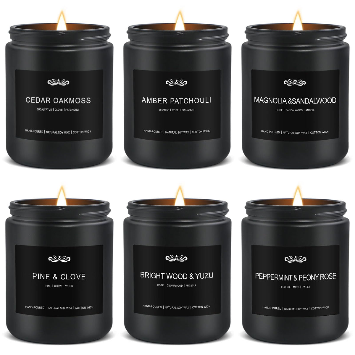 JXDLSQ six-pack candles on display for home scenting and gifting