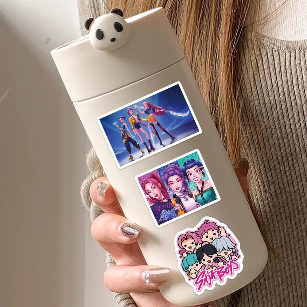 JXJMYU Miromabby sticker on laptop adds personalized style.
