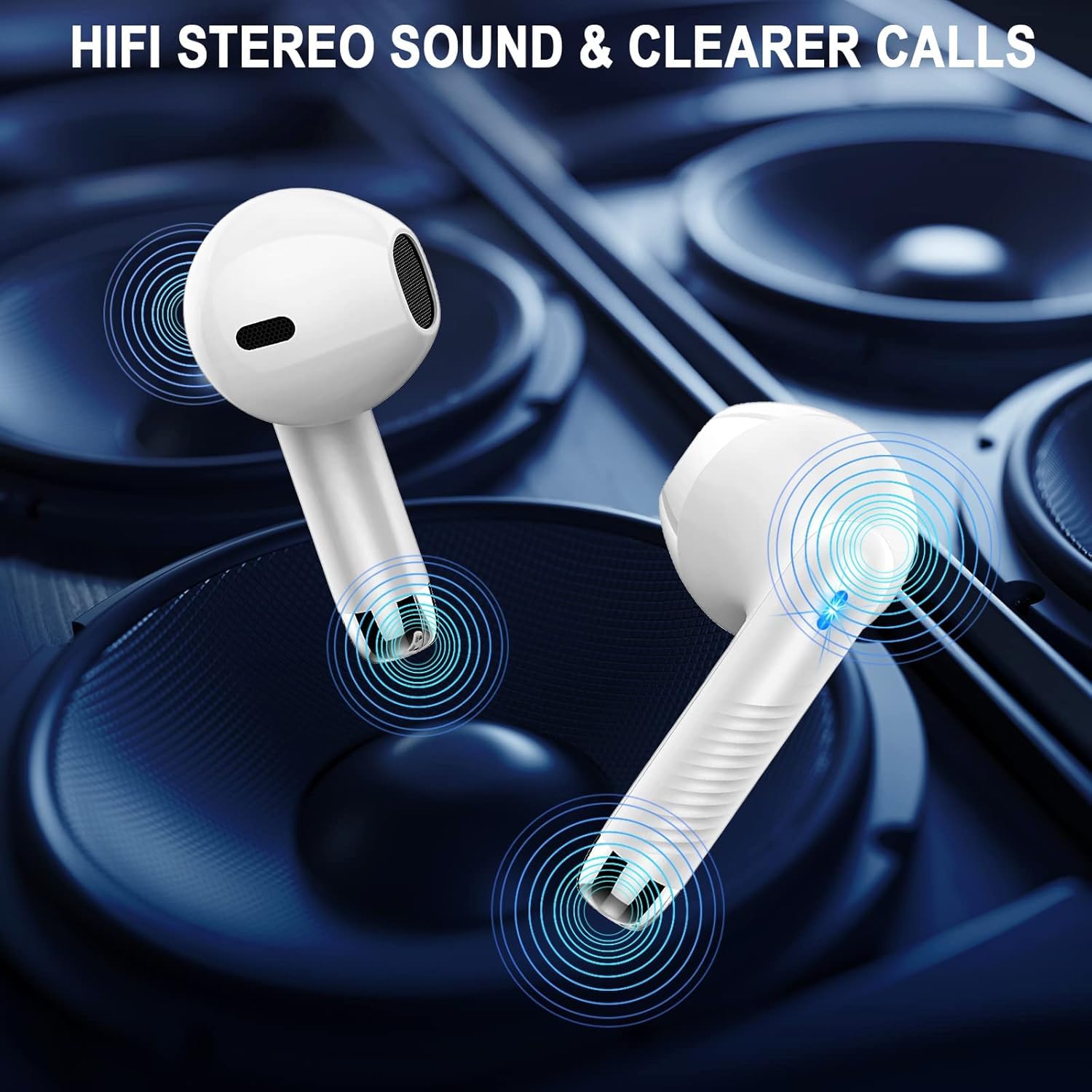 Jxrev Earbuds with Bluetooth 5.4 auto-connect for quick pairing.