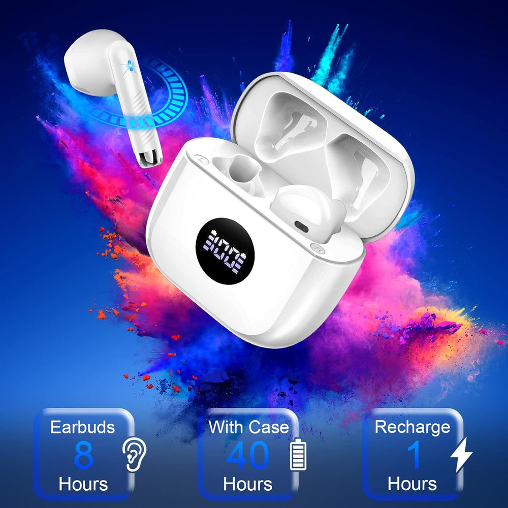 Jxrev Earbuds IP7 waterproof design suited for workouts and rainy days.