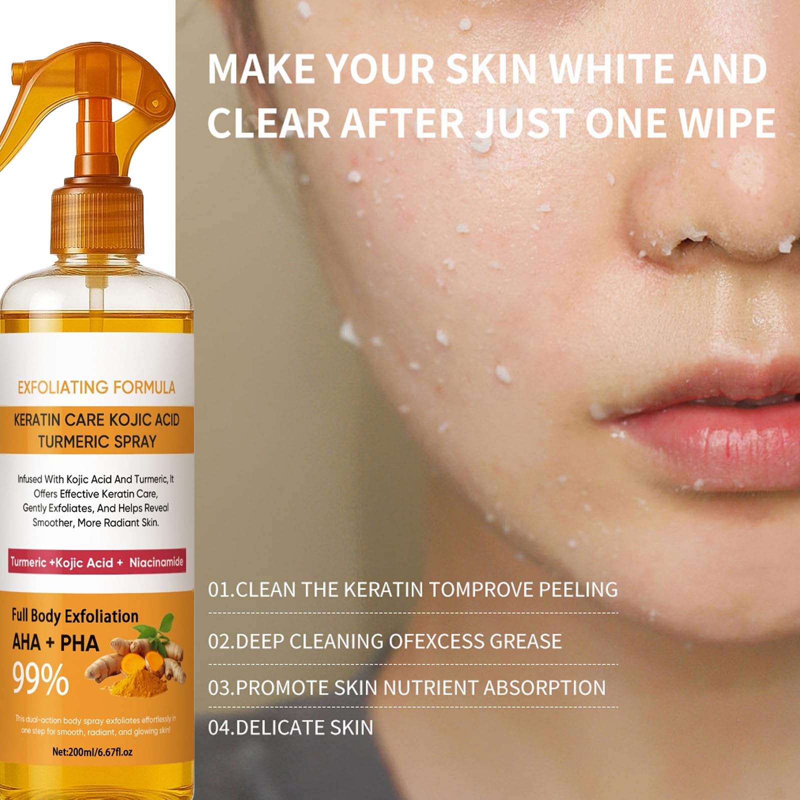 JXSVR Turmeric Spray suitable for daily use on all skin types.