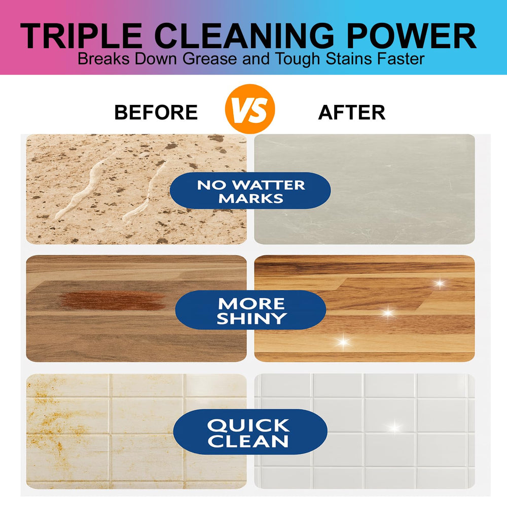 JXXAMZ33 cleaning solution on hardwood and tile floors for residue-free shine.